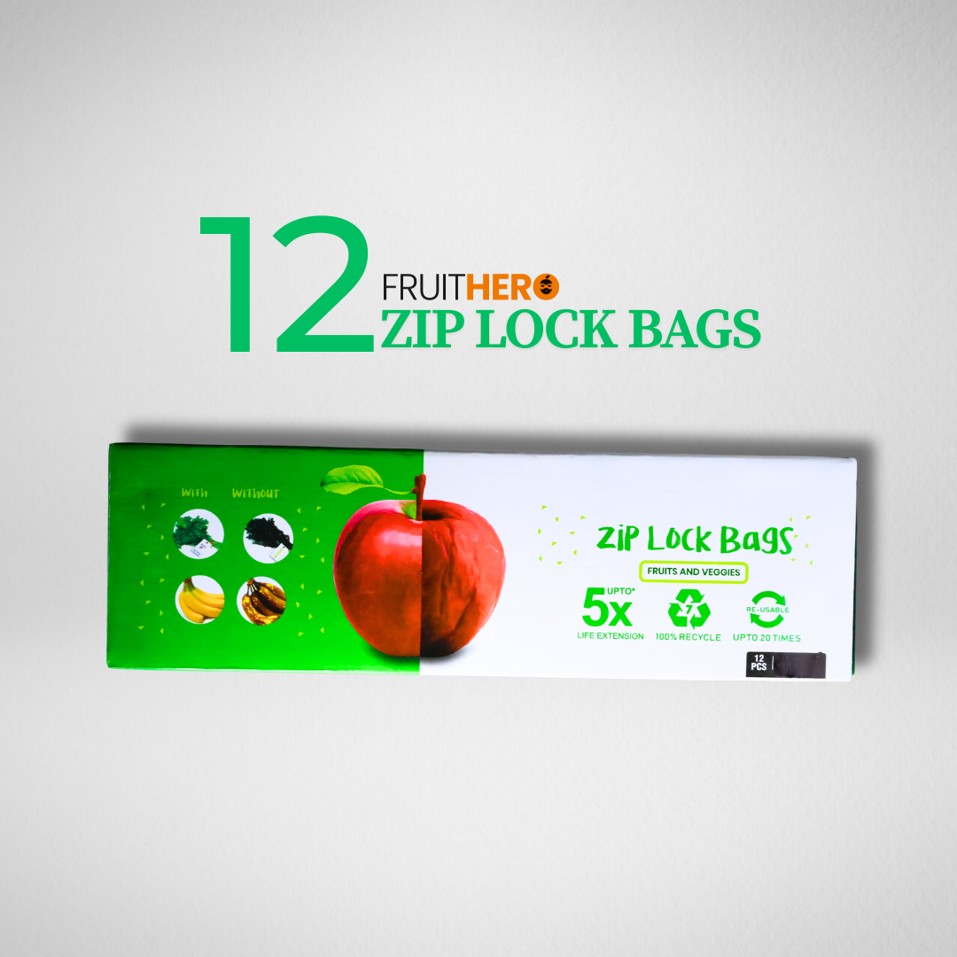 Fruit Hero Ziplock Bags β Pack of 12
