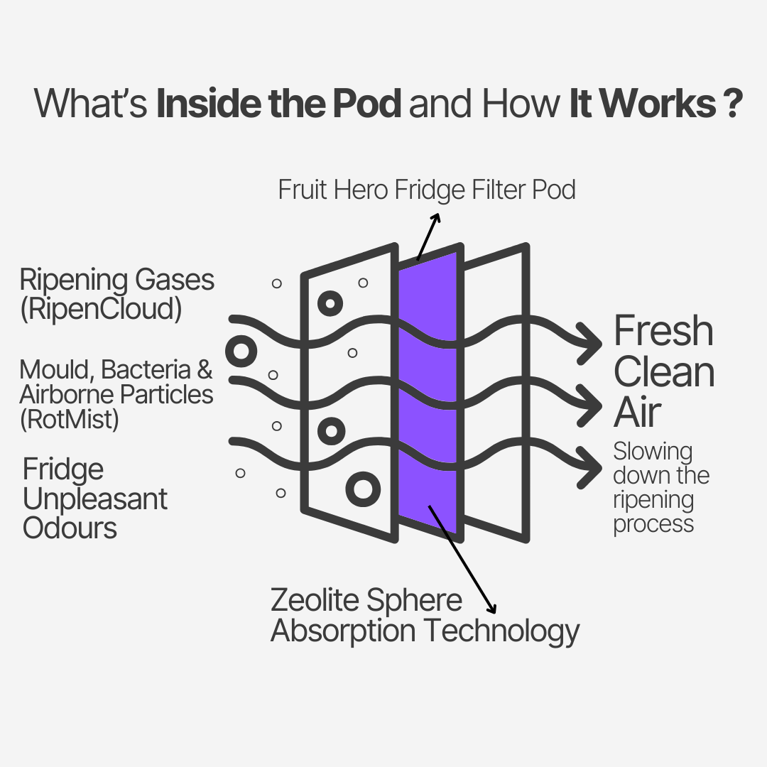 Fruit Hero Fridge Filter Pod